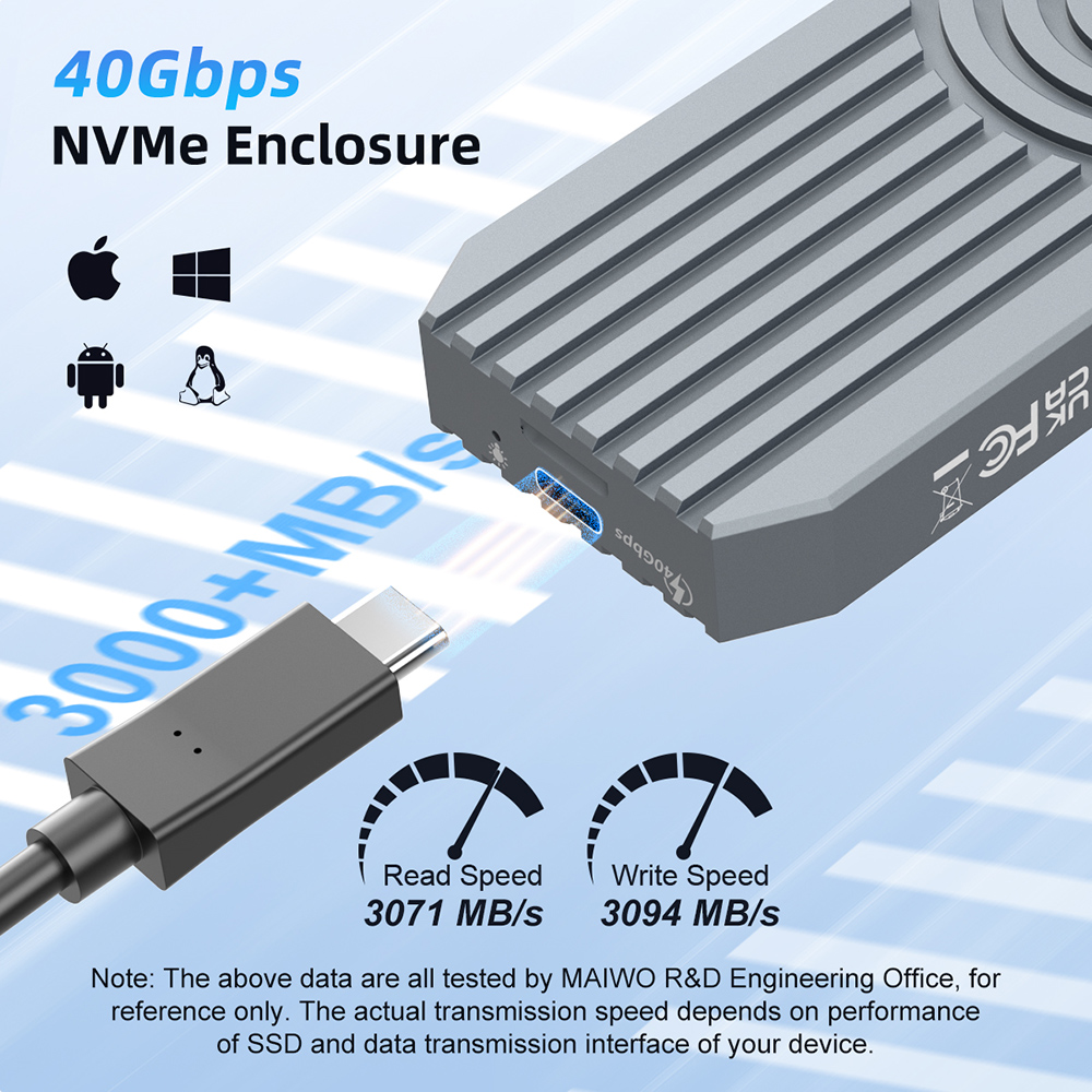 Внешний жесткий диск MAIWO 40  – обзор и цена 8Tb M2 Nvme Ssd