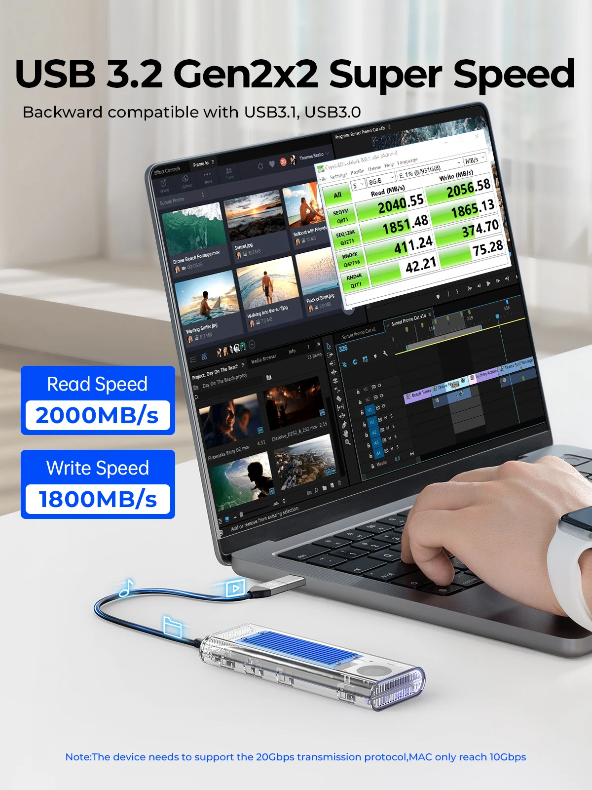 Корпус ORICO 20 Гбит/с M.2 NVM – обзор и цена Thunderbolt 4 External Ssd 4Tb